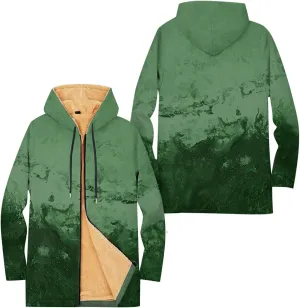 Mens Sherpa Hoodie Full-Zip Thermal Thick Sweatshirt Winter Fleece Heavyweight Hoodies