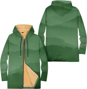 Mens Sherpa Hoodie Full-Zip Thick Heavyweight Sweatshirt Warm Winter Fleece Hooded