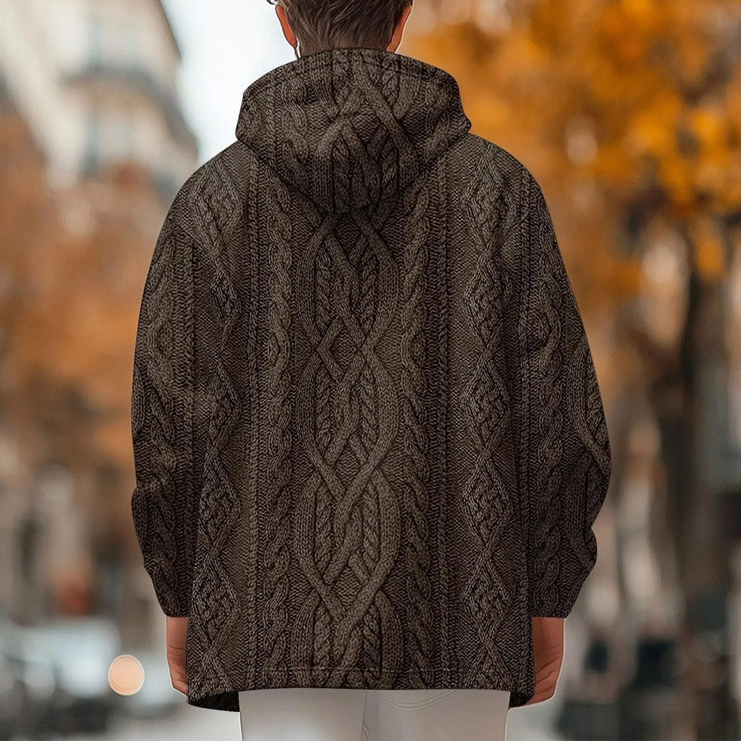 Mens Sherpa Hoodie Full-Zip Thick Warm Sweatshirt Fleece Casual Heavyweight Hooded