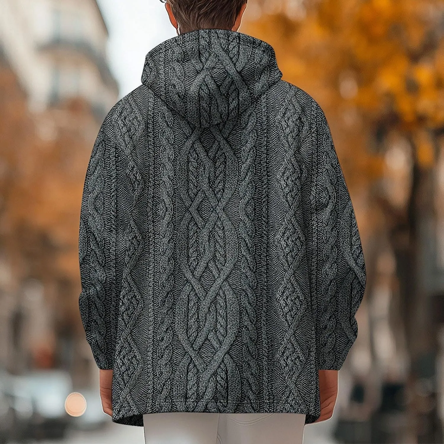 Mens Sherpa Hoodie Full-Zip Thick Warm Sweatshirt Fleece Casual Heavyweight Hooded