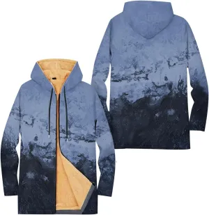 Mens Sherpa Hoodie Full-Zip Warm Thermal Sweatshirt Heavyweight Fleece Winter Hooded