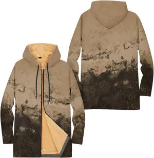 Mens Sherpa Hoodie Full-Zip Warm Thermal Sweatshirt Heavyweight Fleece Winter Hooded