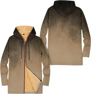 Mens Sherpa Lined Hoodie Full-Zip Fleece Thick Hoodies Heavyweight Thermal Warm Sweatshirt