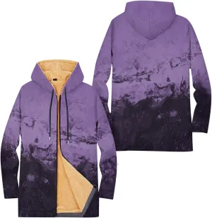 Mens Sherpa Lined Hoodie Full-Zip Heavyweight Fleece Sweatshirt Casual Winter Thermal Hooded