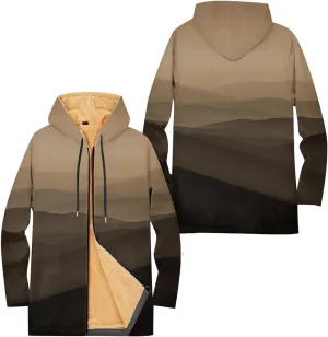 Mens Sherpa Lined Hoodie Full-Zip Winter Fleece Hooded Warm Thick Casual Sweatshirt
