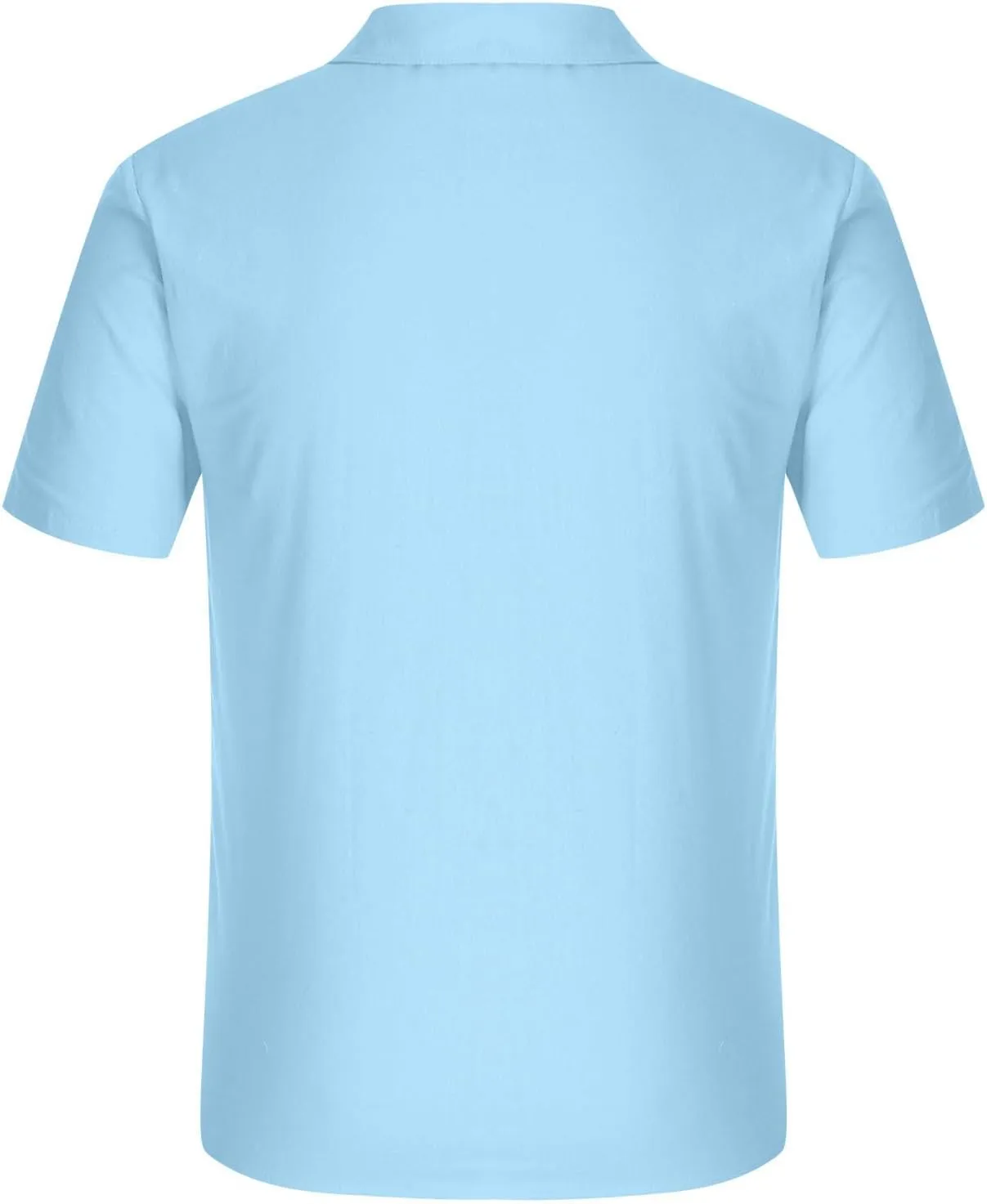 Men's Shirts Casual Cotton Linen Button Down T-Shirt Summer Fashion Short Sleeve Solid Linen Shirt Loose Fit Tops