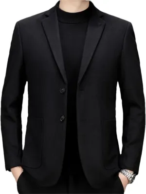 Men's Suit Jacket Slim Fit Retro Style Suit Jacket Business Casual Jacket