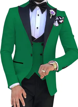 Men's Suit Slim Fit 3 Piece Men Tuxedo for Wedding Slim Fit Suit Double Breasted Suit Blazer Vest Pants Sets Prom