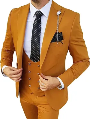 Mens Suits 3 Piece Slim Fit Blazer Vest Pants Sets for Men Suits for Men Wedding Suits