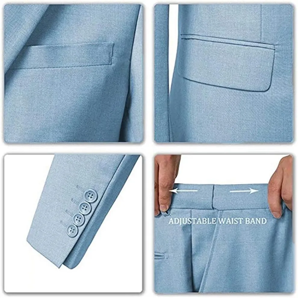 Men's Suits Slim Fit 2 Pieces Wedding Suit Blazer Groomsmen Prom Suits Business Casual Suit