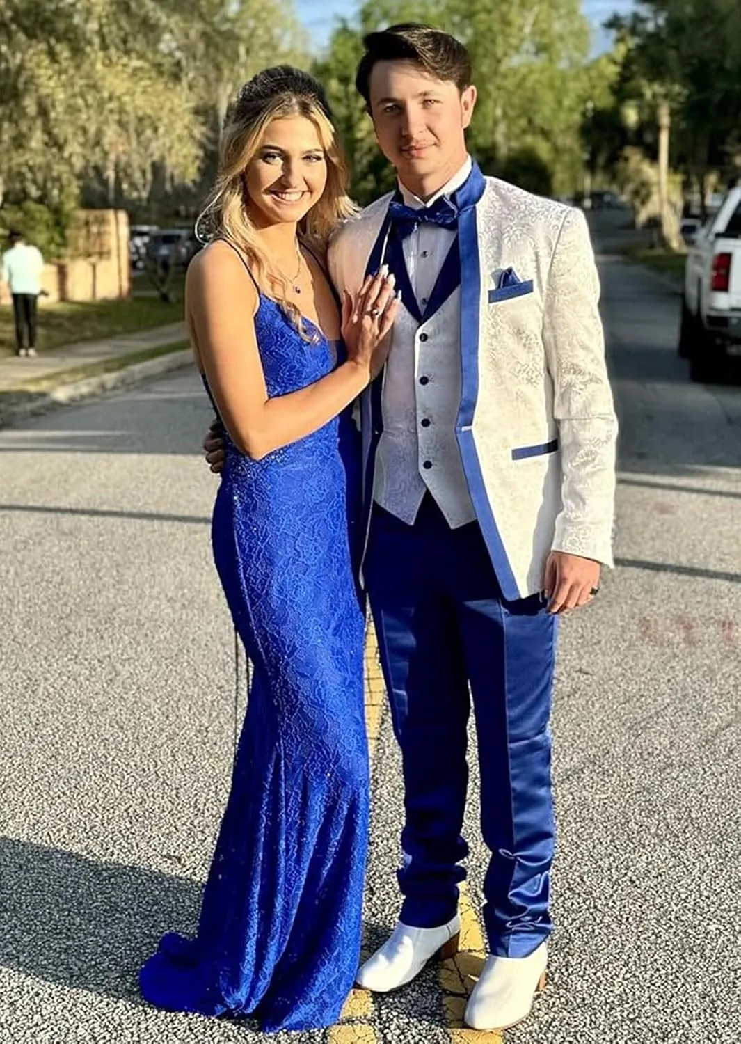 Men's Suits Slim Fit 3 Piece Suits for Men White Premium Floral Blazer Wedding Suits Jacket Vest Pants Men Tuxedo Suits Set