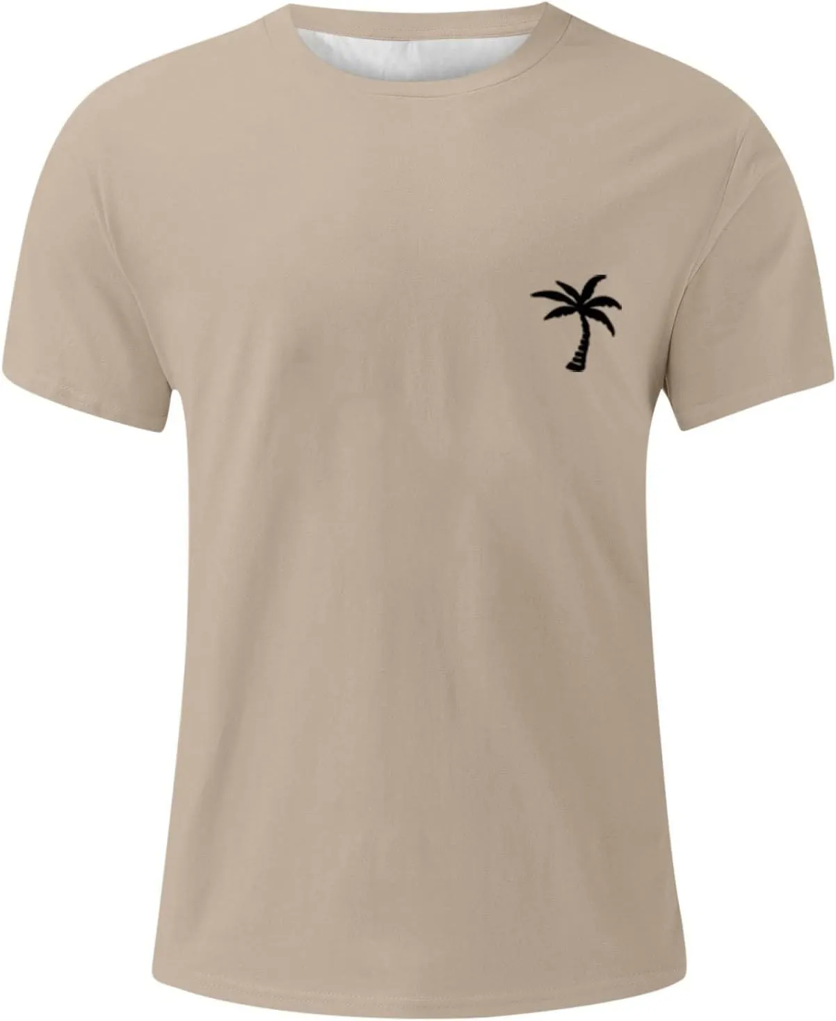 Men's Summer Short Sleeve Palm Tree Print T-Shirts Lightweight Quick Dry Casual Loose Fit Graphic Tee Shirts 2025