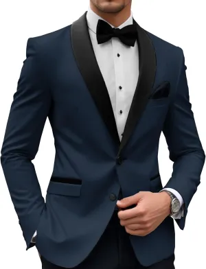 Men's Tuxedo Suits 2 Piece Suit Men Slim Fit Wedding Suits Prom Suits Formal Business Casual Elegant with Tie
