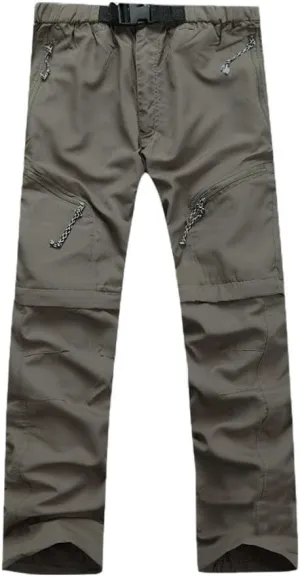 Mens Utility Work Pants Water Resistant Dry Fit Convertible Zip Off Work Cargo Pants Outdoor Lightweight Hiking Pants