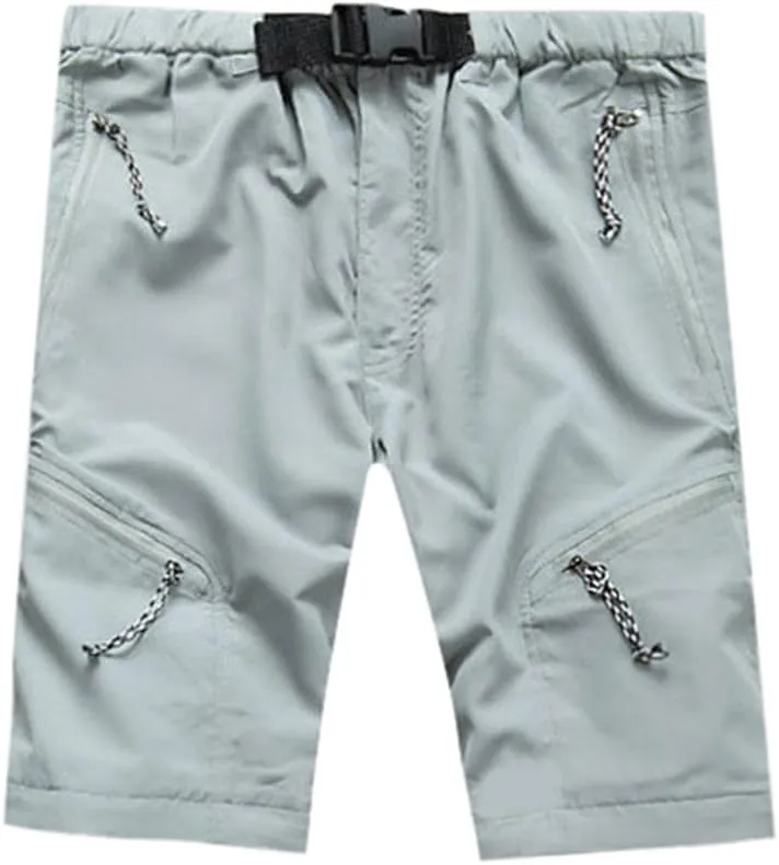 Mens Utility Work Pants Water Resistant Dry Fit Convertible Zip Off Work Cargo Pants Outdoor Lightweight Hiking Pants