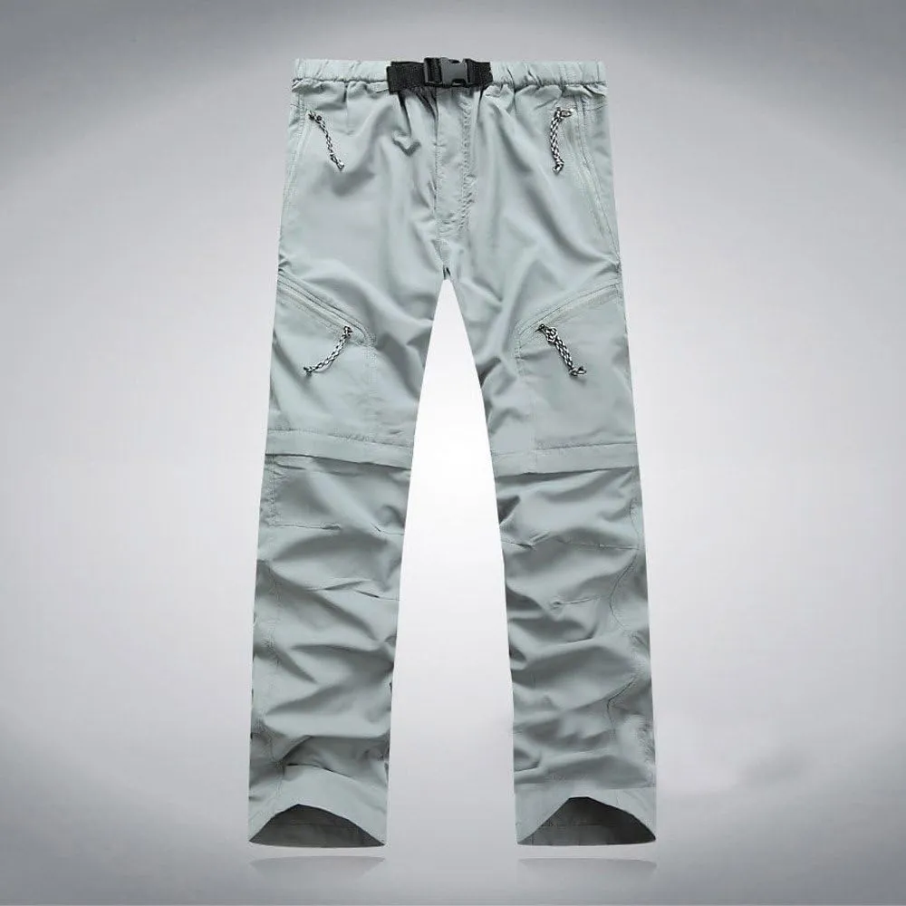 Mens Utility Work Pants Water Resistant Dry Fit Convertible Zip Off Work Cargo Pants Outdoor Lightweight Hiking Pants