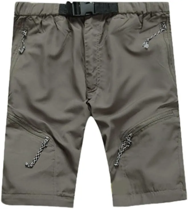 Mens Utility Work Pants Water Resistant Dry Fit Convertible Zip Off Work Cargo Pants Outdoor Lightweight Hiking Pants