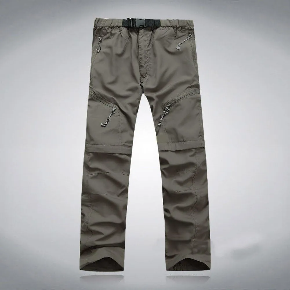 Mens Utility Work Pants Water Resistant Dry Fit Convertible Zip Off Work Cargo Pants Outdoor Lightweight Hiking Pants
