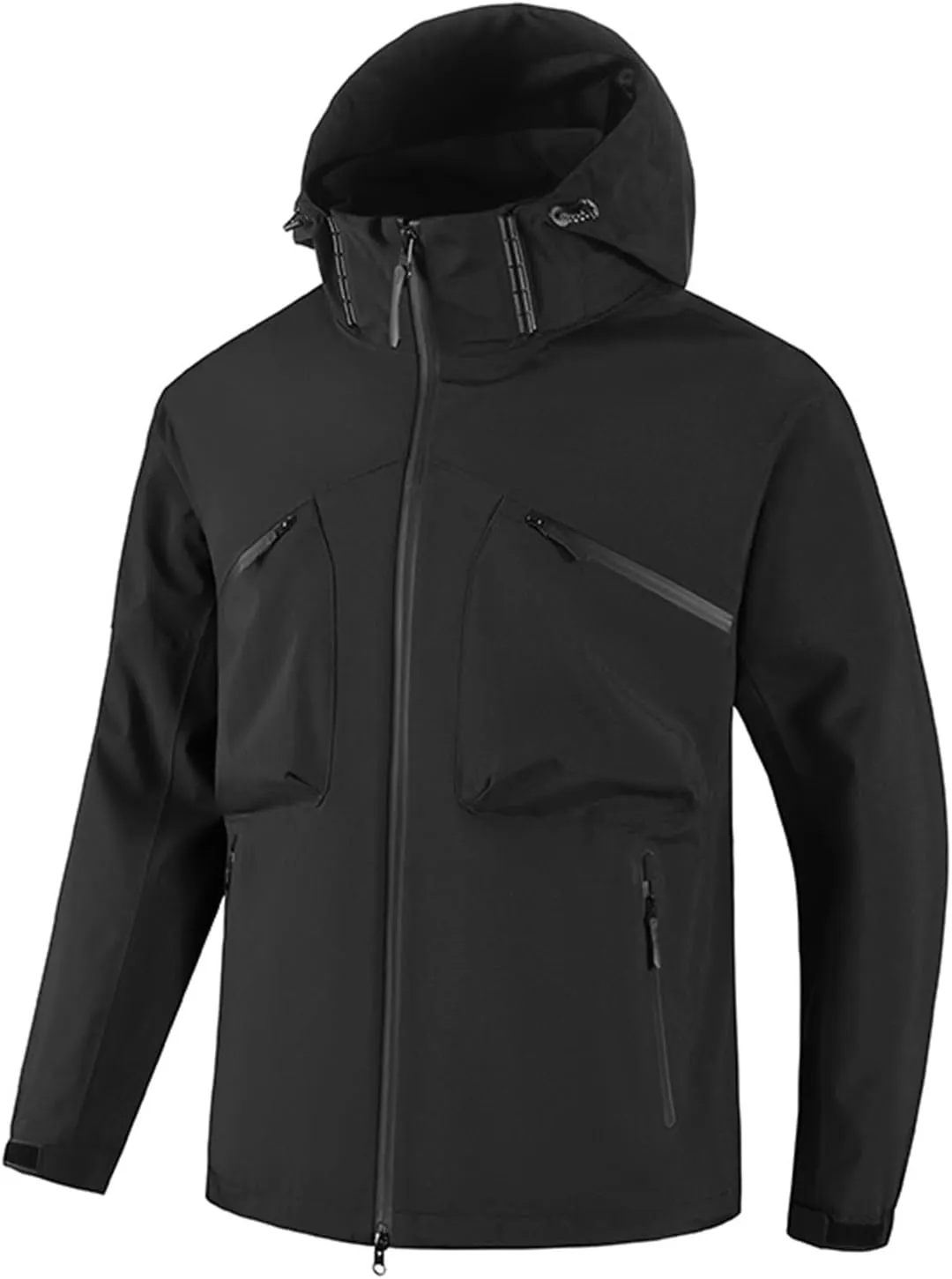 Mens Windproof Jacket Waterproof Jacket for Men Hooded Windbreaker Raincoat Mountaineering Hiking Winter Outwear