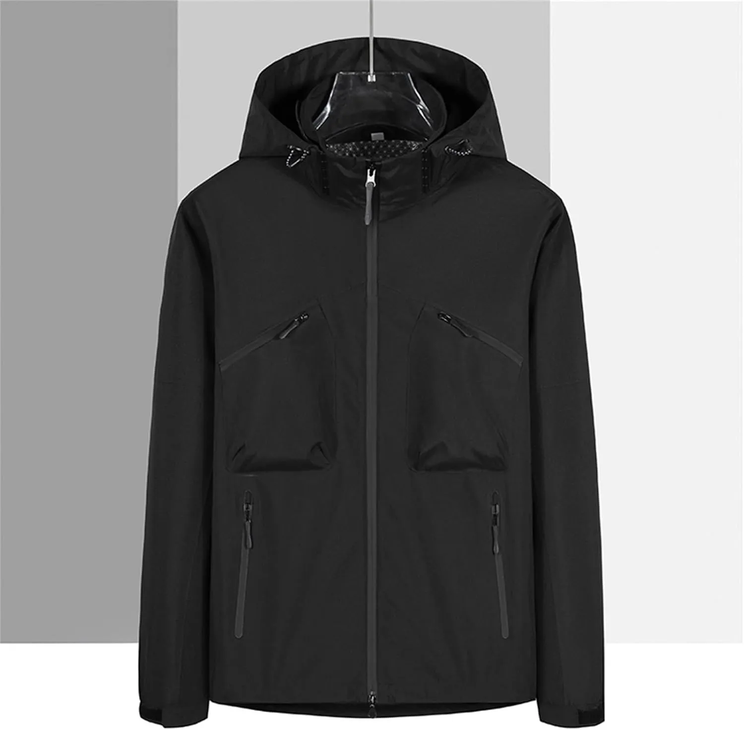 Mens Windproof Jacket Waterproof Jacket for Men Hooded Windbreaker Raincoat Mountaineering Hiking Winter Outwear