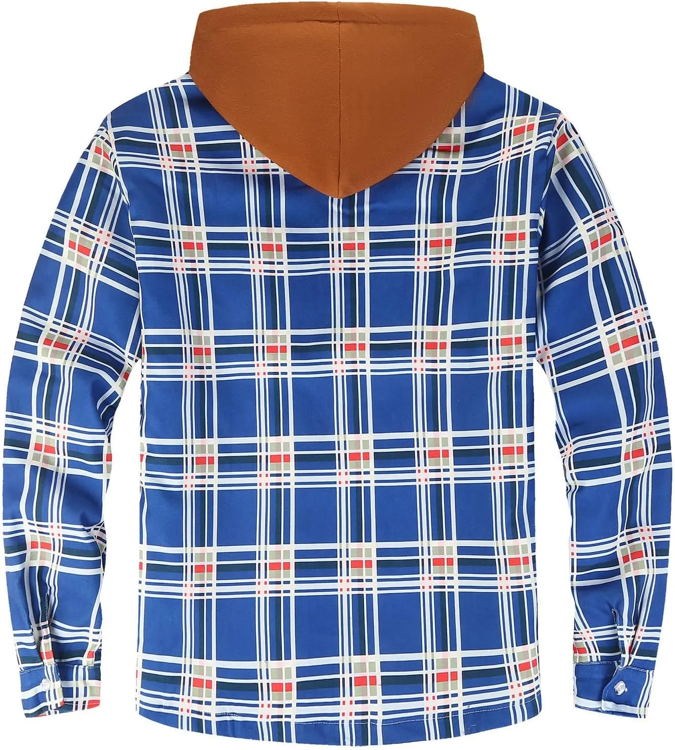 Mens Winter Coat Quilted Lined Plaid Warm With Hood Warm Windbreaker Jackets Heated Casual Hoodie