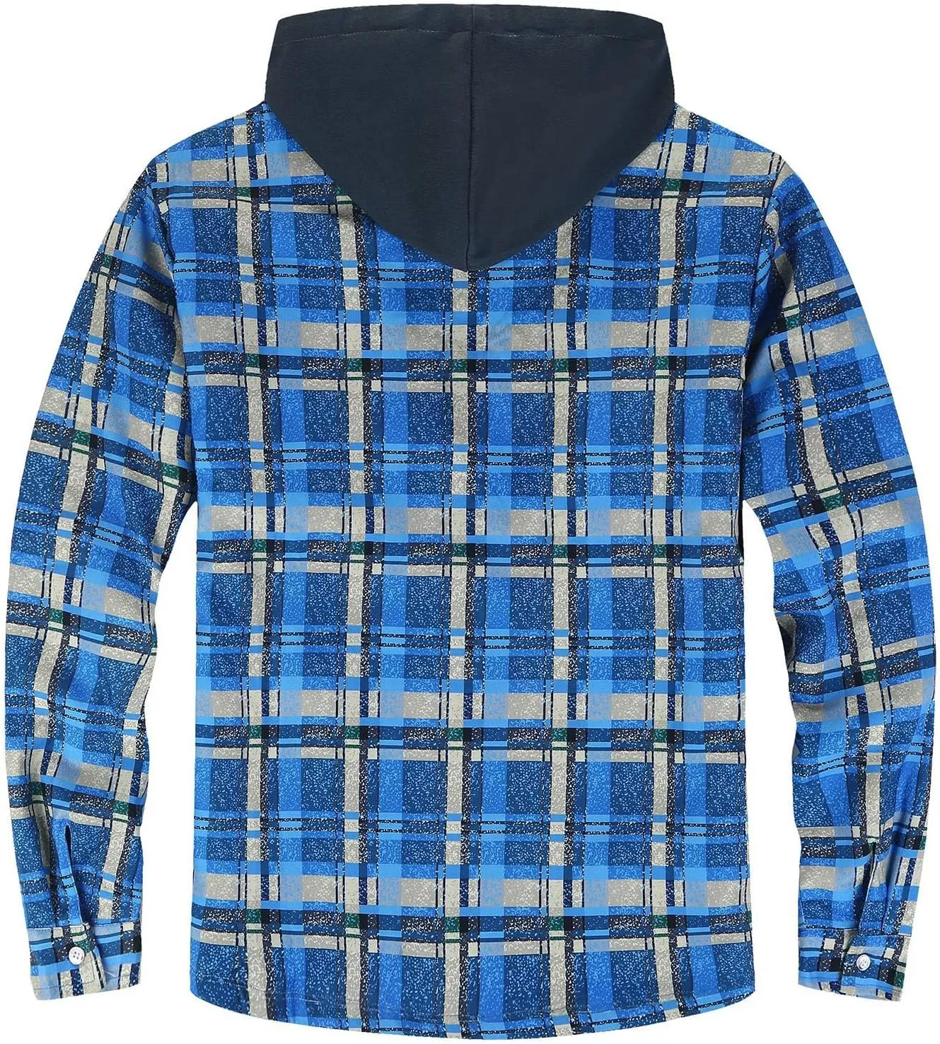 Mens Winter Coat Quilted Lined Plaid Warm With Hood Warm Windbreaker Jackets Heated Casual Hoodie