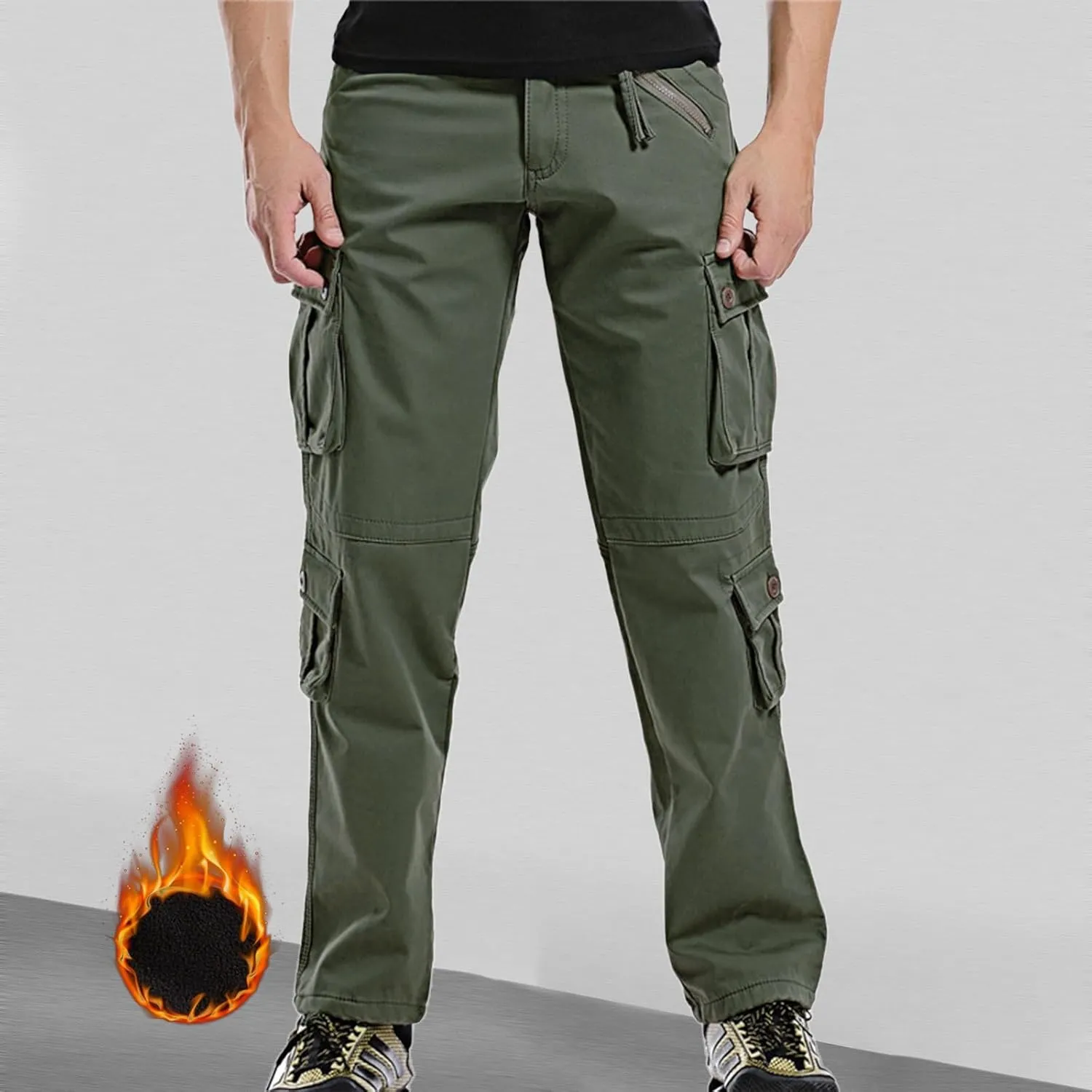 Mens Work Pants Big and Tall Hiking Pants Mens Black Stretchy Work Pants All Terrain Cargo Pants for Men Khaki Pants