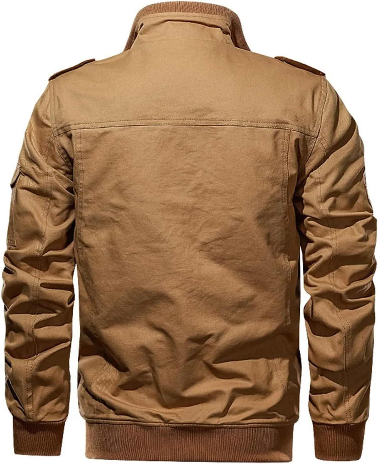 Mens Zip Up Fleece Warm Jackets Thick Coats Breathable Top Zipper Lapel Solid Jacket Winter Coat Warm Parka Jacket