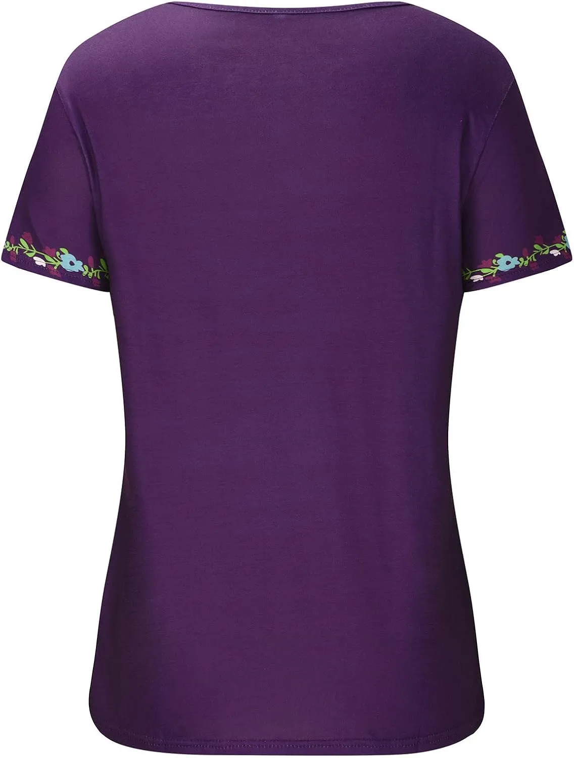 Mexican Shirt for Women 2024 Fashion Mexican Embroidered Blouse Ethnic Style Tees Boho Floral Print Short Sleeve Tops