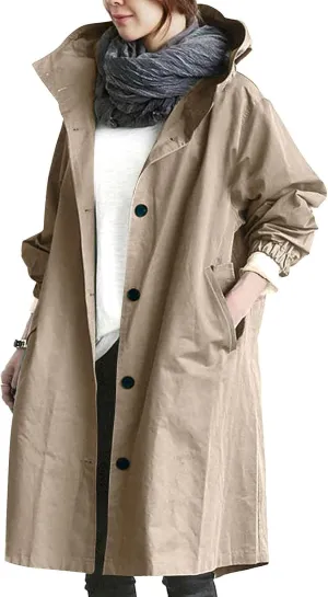 Mid Long Classic Lapel Windproof Womens Elegant Windbreaker Wild Winter Women'S Coat Belted Outerwear Casual Jackets