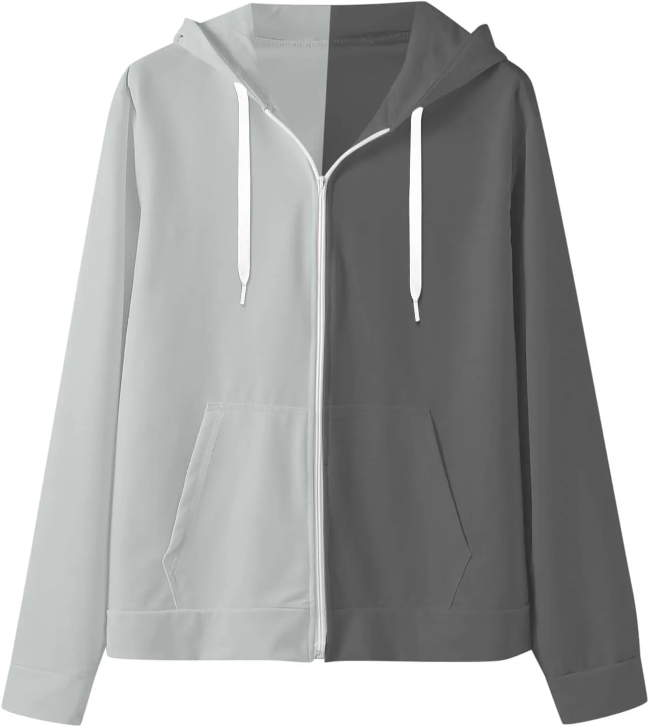 Muscularfit Oversized Sweatshirts for Men Loose Fit Long Sleeve Color Block Drawstring Pullover Hoodies Crewneck Causal Shirt