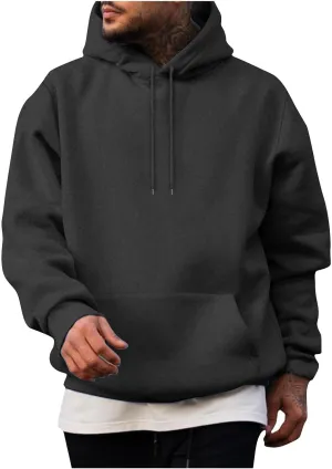Muscularfit Sweatshirt for Men Workout Gym Athletic Lightweight Hooded Sweatshirts Causal Long Sleeve Hoodies Loose Pullover
