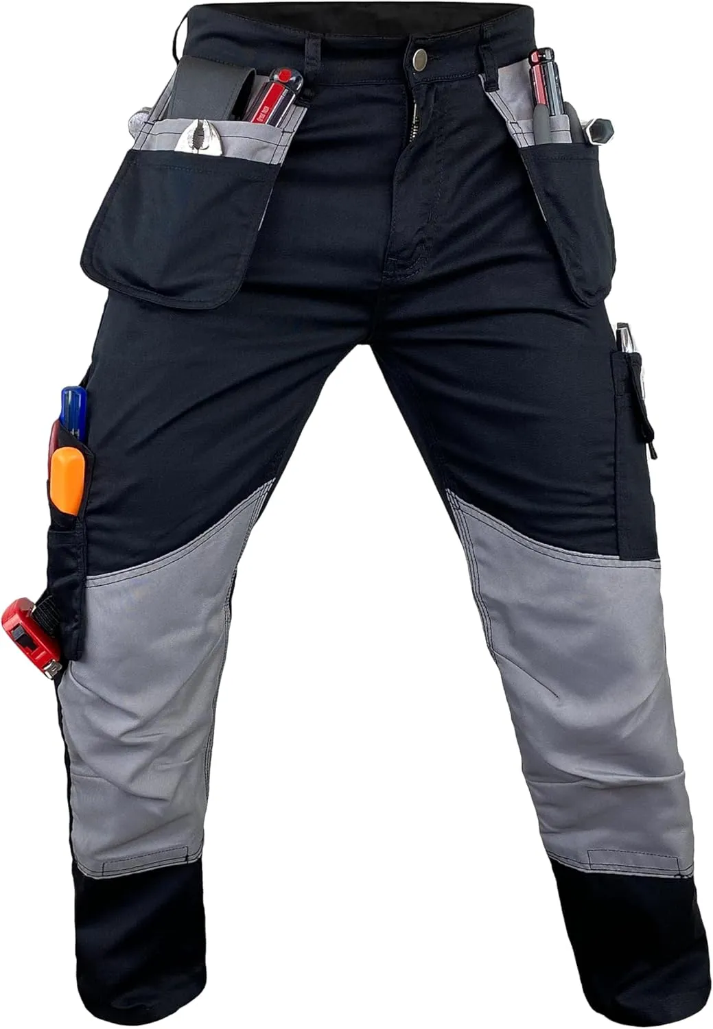 Notus Men’s Work Casual Tactical Cordura Knee Carpenter Construction Utility Cargo Work Trousers Pants