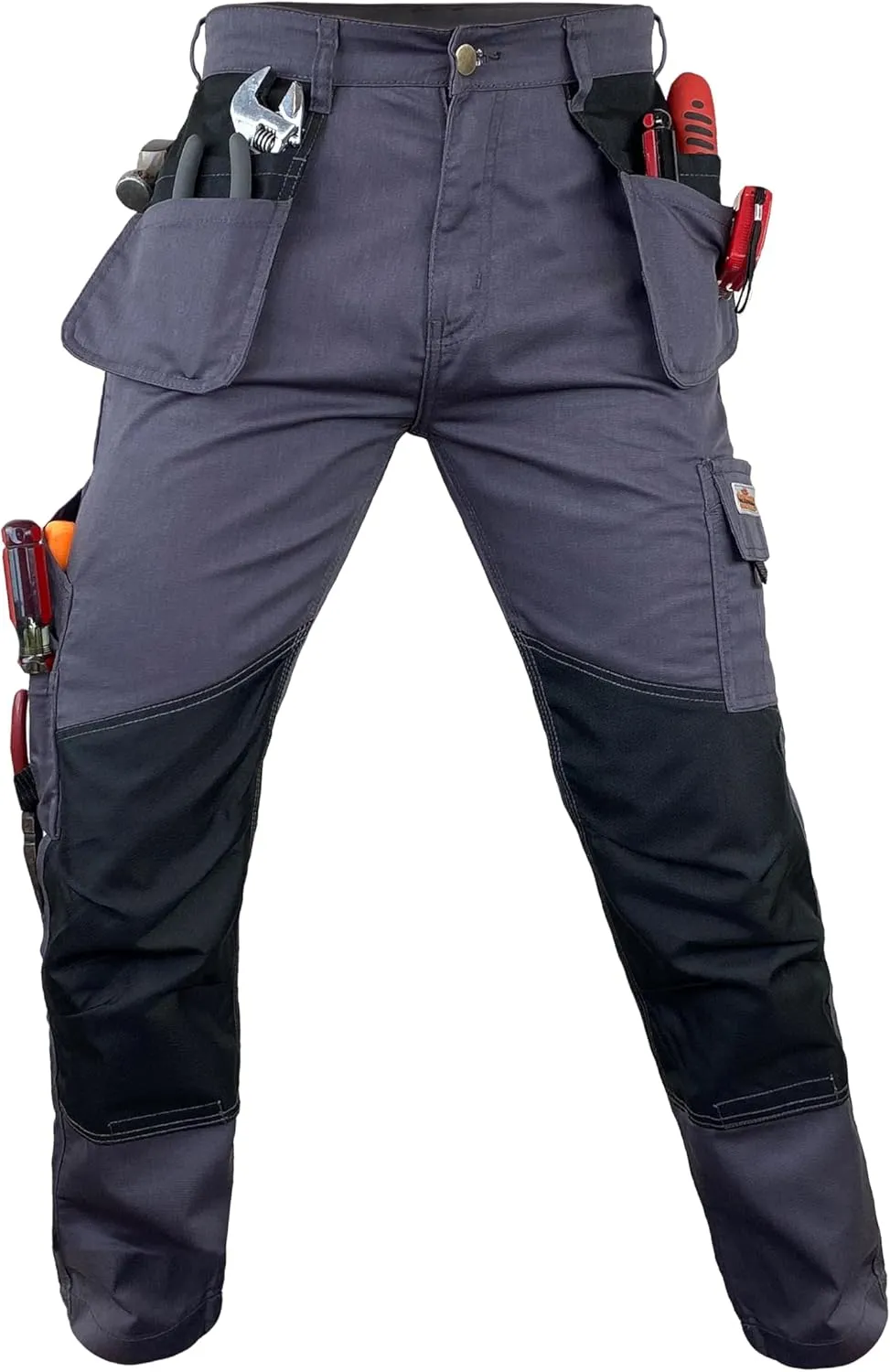 Notus Men’s Work Casual Tactical Cordura Knee Carpenter Construction Utility Cargo Work Trousers Pants