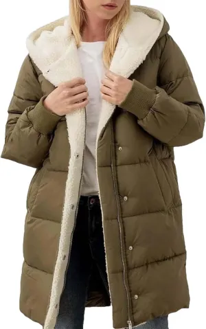 Parka Padded Long Outerwear Hooded Puffer Jacket Lightweight Winter Coat Loose Fit Winter Oversized Outfits Hooded