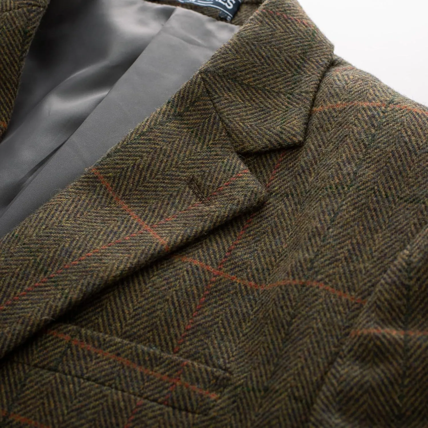 PJ PAUL JONES Men's Herringbone Tweed Blazer British Wool Blend Sport Coat Jacket