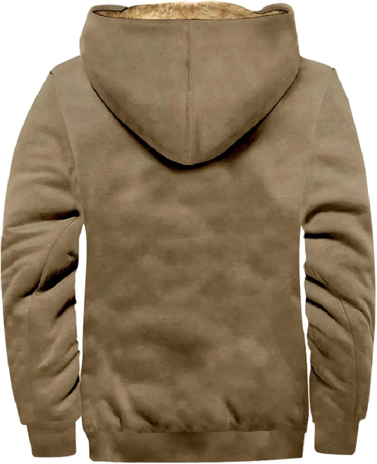 Puffer Jackets for Men Warm Fleece Hooded Sweater Thicken Cotton Coat Mens Puffer Jackets Warm Puffer Jacket