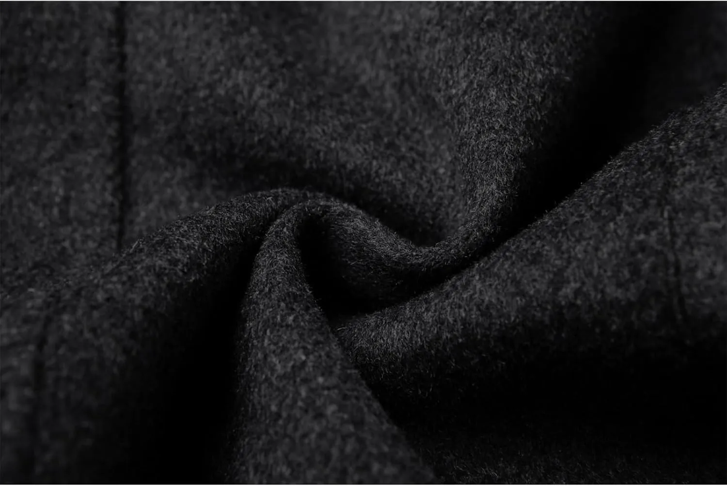 Sexyshine Men's Winter Fall Wool Blend Trench Coat Pea Coat Lapel Collar Single Breasted Lined Warm Jacket Long Overcoat