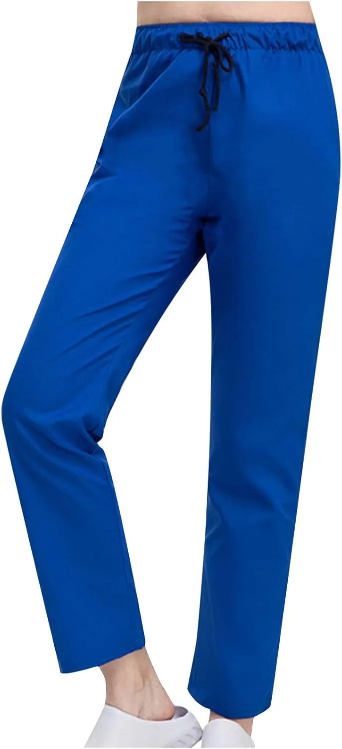 Straight Leg Pants for Women Drawstring Casual Lounge Soft Trousers Stretch Breathable Joggings with Drawstring