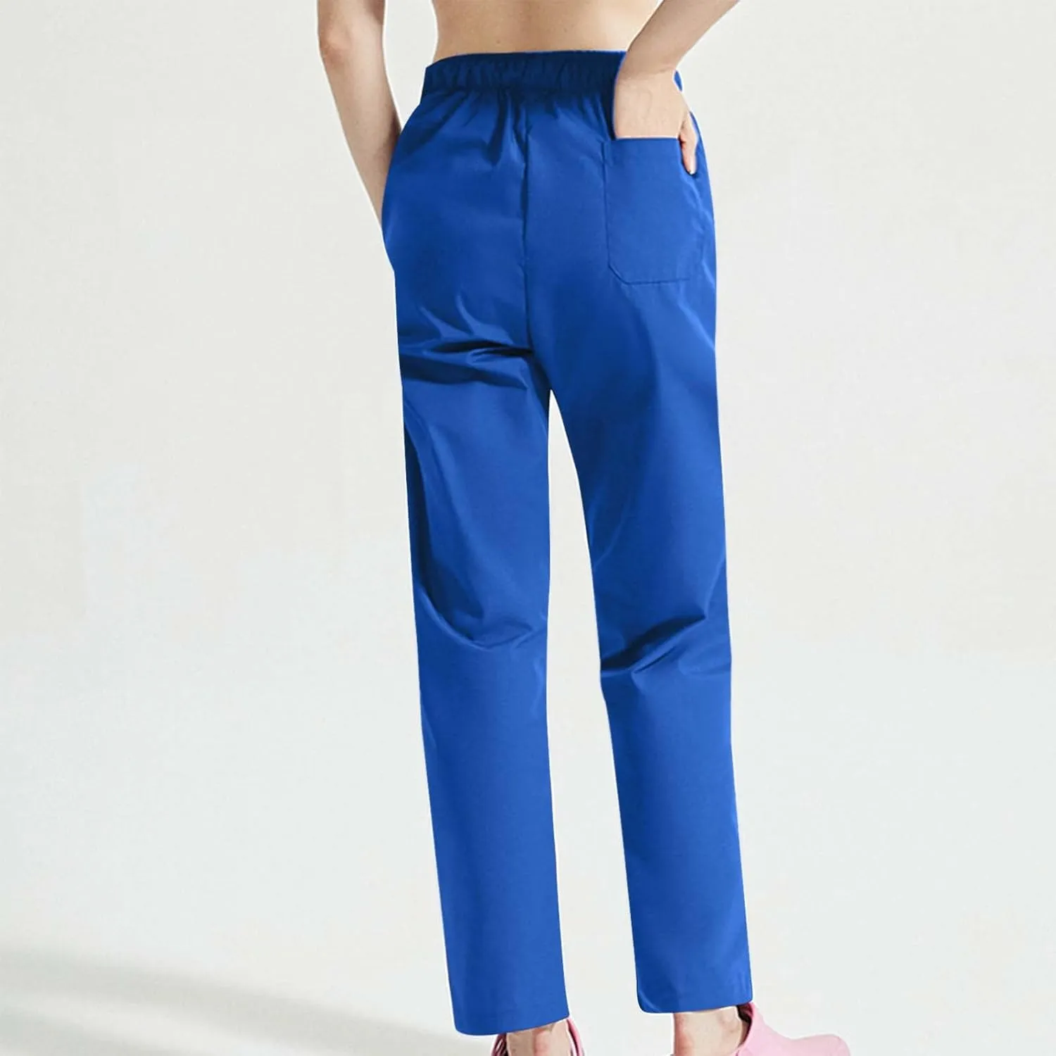 Straight Leg Pants for Women Drawstring Casual Lounge Soft Trousers Stretch Breathable Joggings with Drawstring