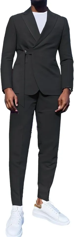 Suits Men's 2 Piece Mens Suits Slim Fit Suits Blazer Fashion Casual Groom Wedding Guest Jacket & Pants