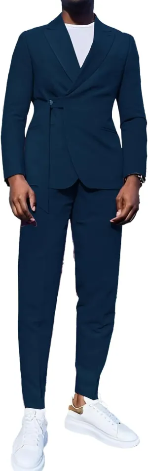 Suits Men's 2 Piece Mens Suits Slim Fit Suits Blazer Fashion Casual Groom Wedding Guest Jacket & Pants