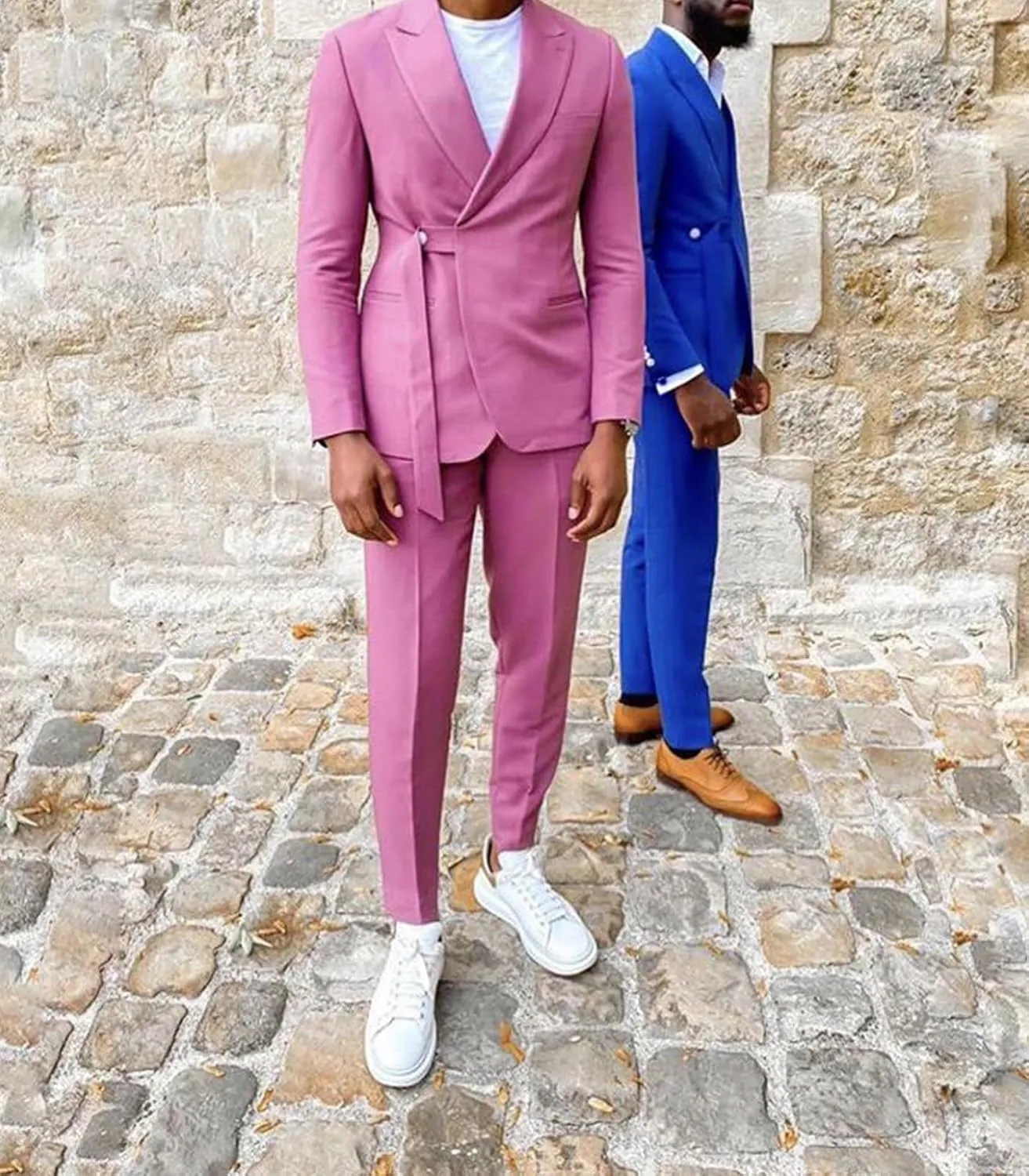 Suits Men's 2 Piece Mens Suits Slim Fit Suits Blazer Fashion Casual Groom Wedding Guest Jacket & Pants