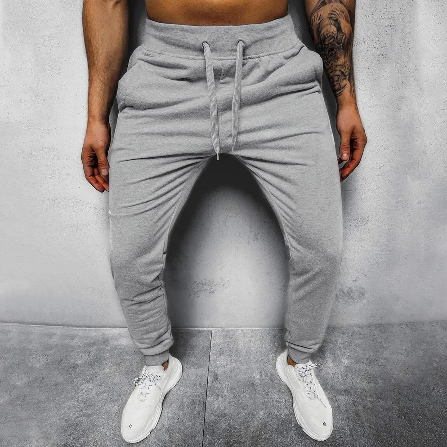 Sweat Pants for Mens Drawstring Straight Work Pants Casual Loose Cargo Pants Men Trousers for Men Relaxed Fit