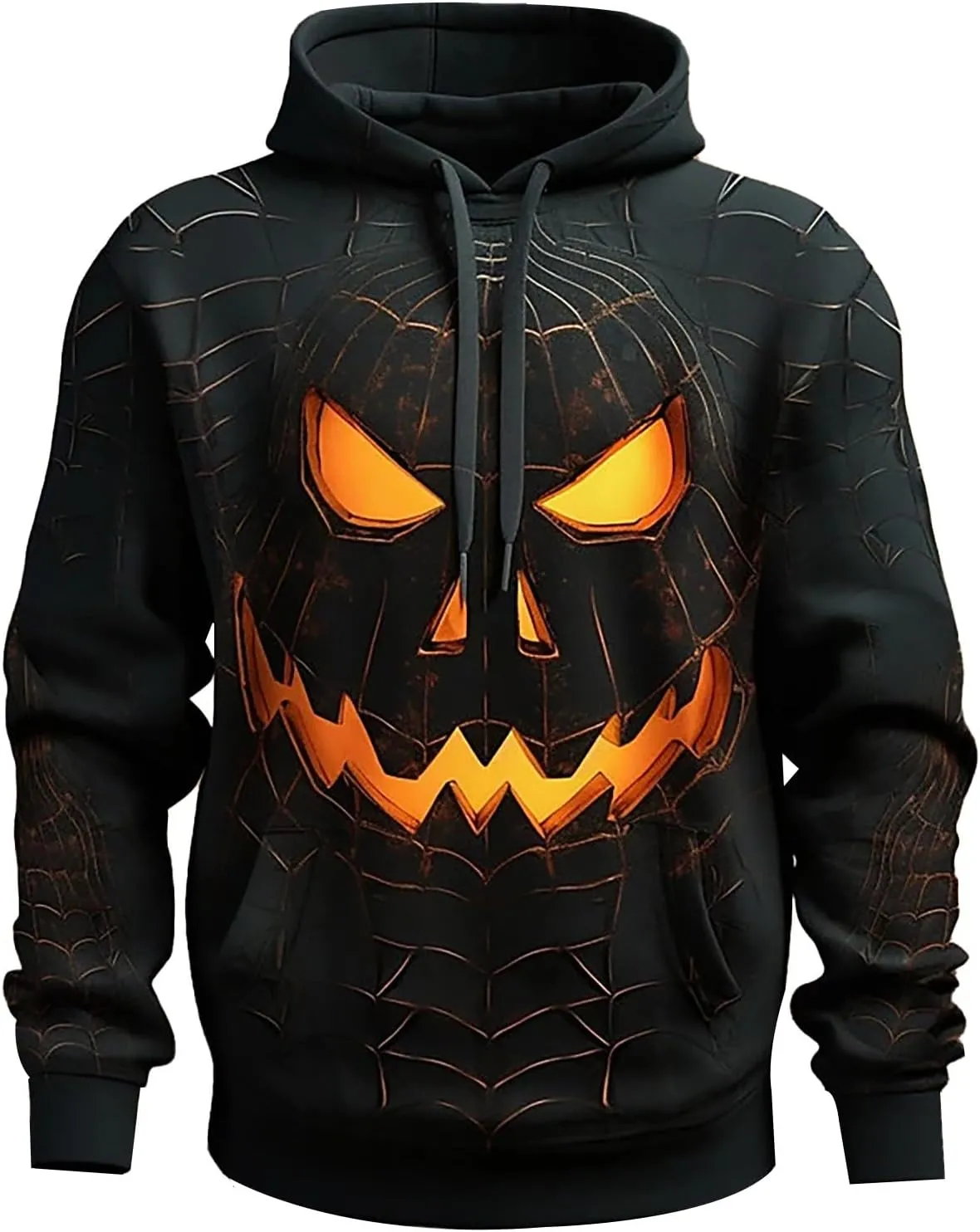 Sweaters For Men Pumpkin Print Hooded Sweatshirt Womens Hoodies Weighted Hoodie Gray Hoodies For Thick Hoodie Gray