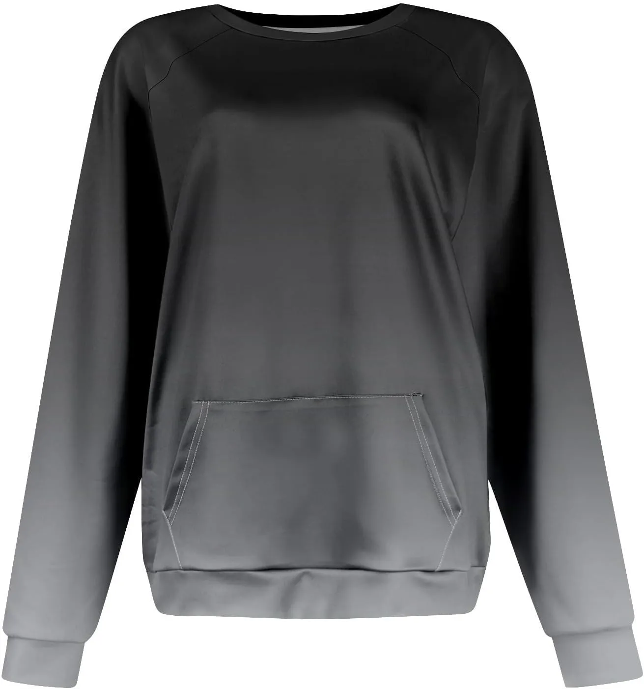 Sweatshirt for Women Fall Fashion Long Sleeve Crewneck T-shirt Loose Comfortable Pullover Hoodless Sweatshirts with Pockets