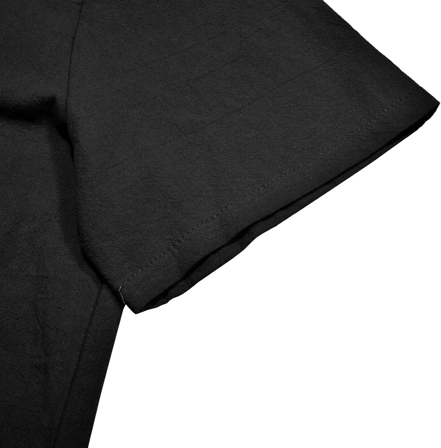 T Shirts for Men Linen Solid Color Short Sleeved Round Neck Summer Casual T-Shirt