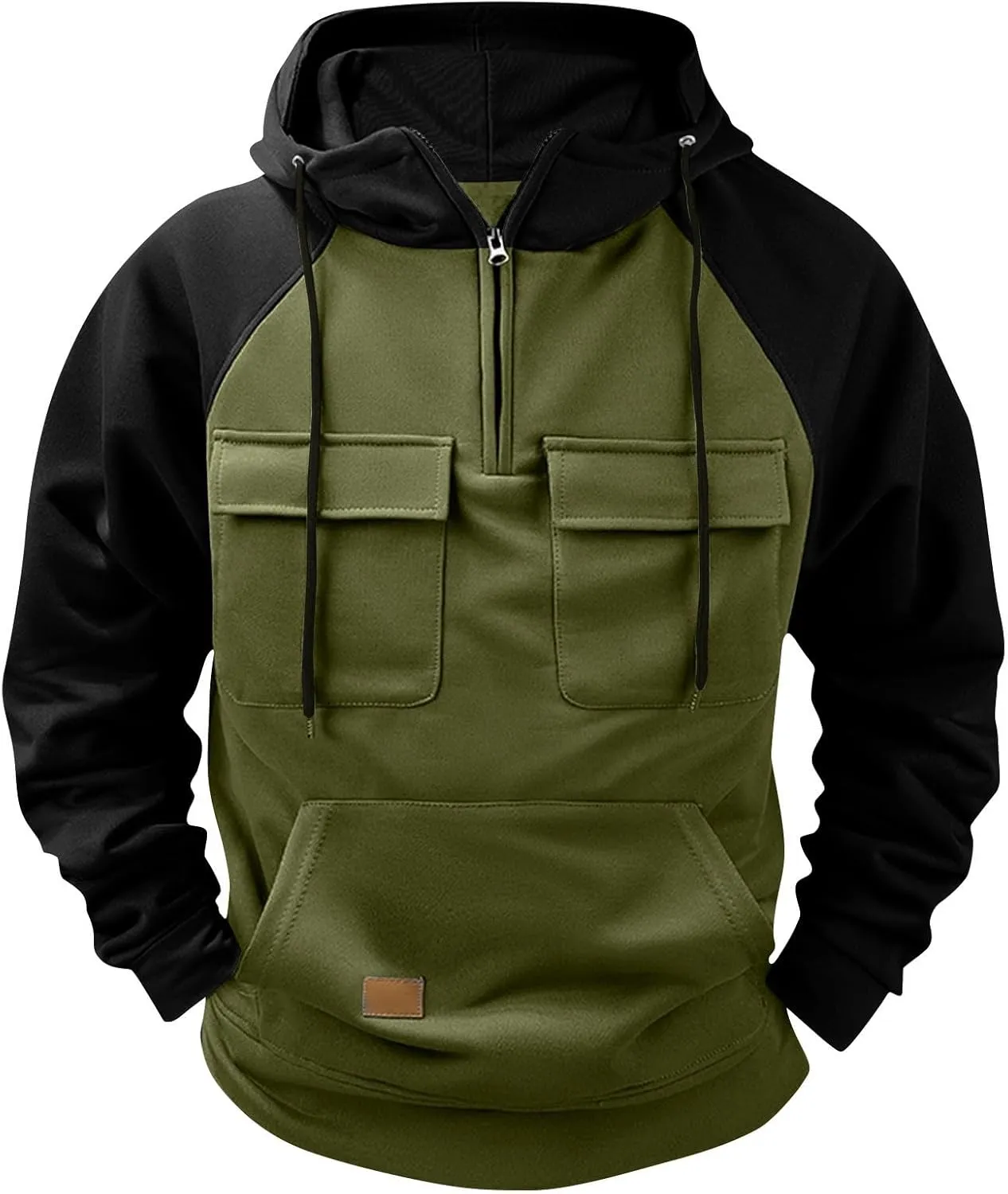 Tactical Hoodies for Men Zip Up Hooded Sweatshirts Rotro Long Sleeve Workout Shirt Outdoor Sports Pullover