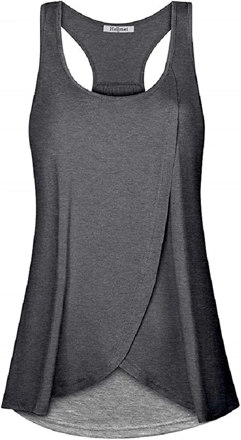TANGNADE Women's Nursing Tank Tops Maternity Cami with Shelf Bra Breastfeeding Clothes Loose Fit Lounge Blouse