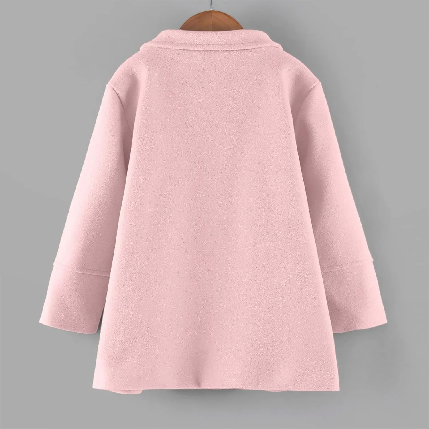 Toddler Girls Trench Coat Baby Girl Woolen Coat Girl Button Dress Coat Peacoat Winter Fall Outerwear